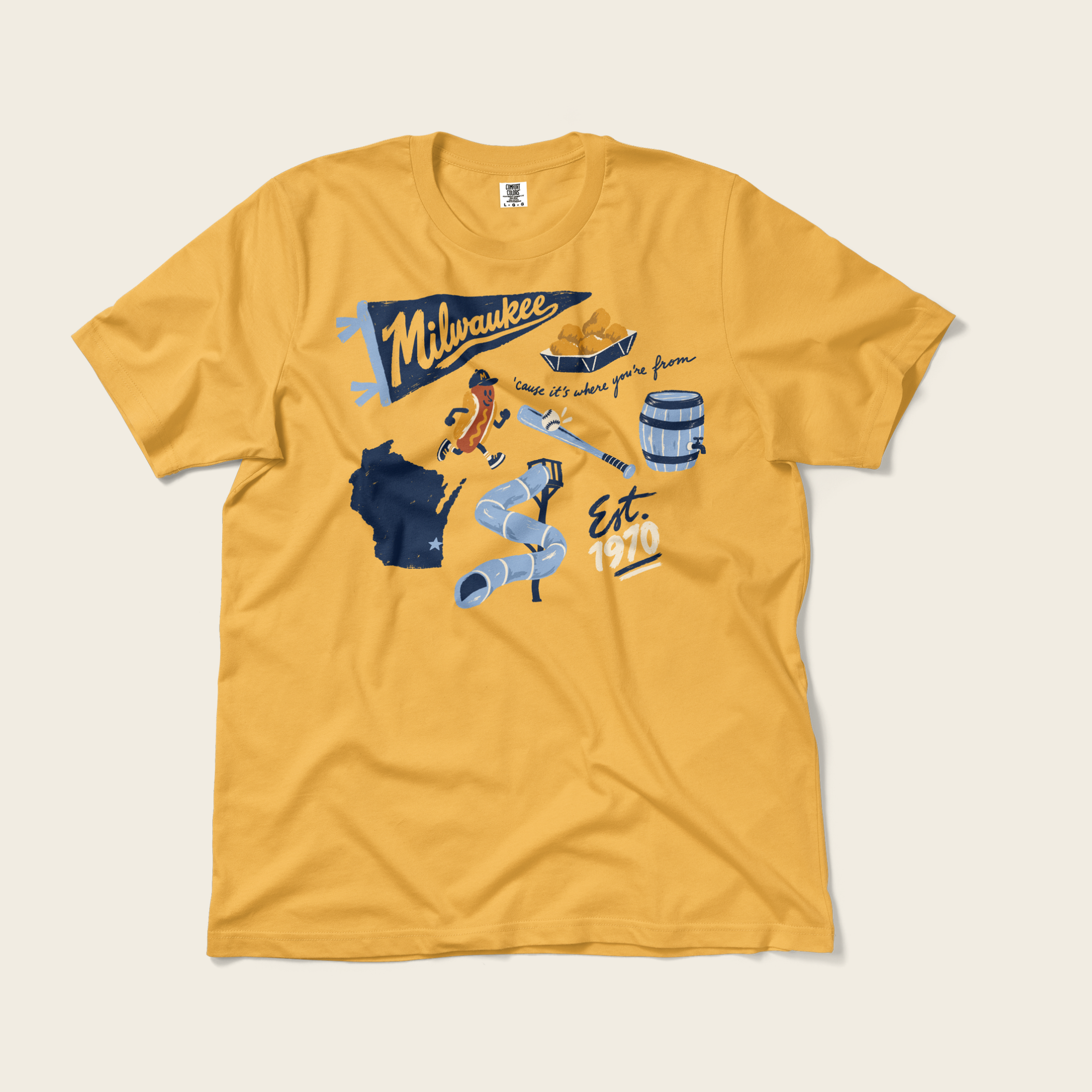 Milwaukee Forever Tee in Mustard