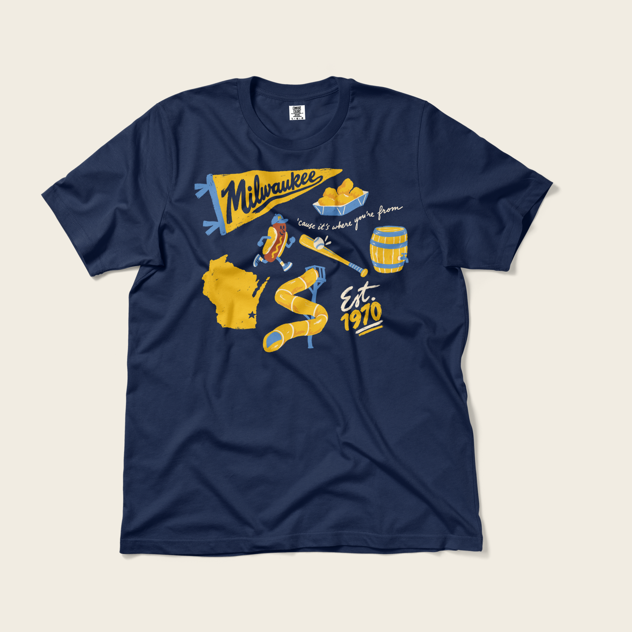 Milwaukee Forever Tee in True Navy