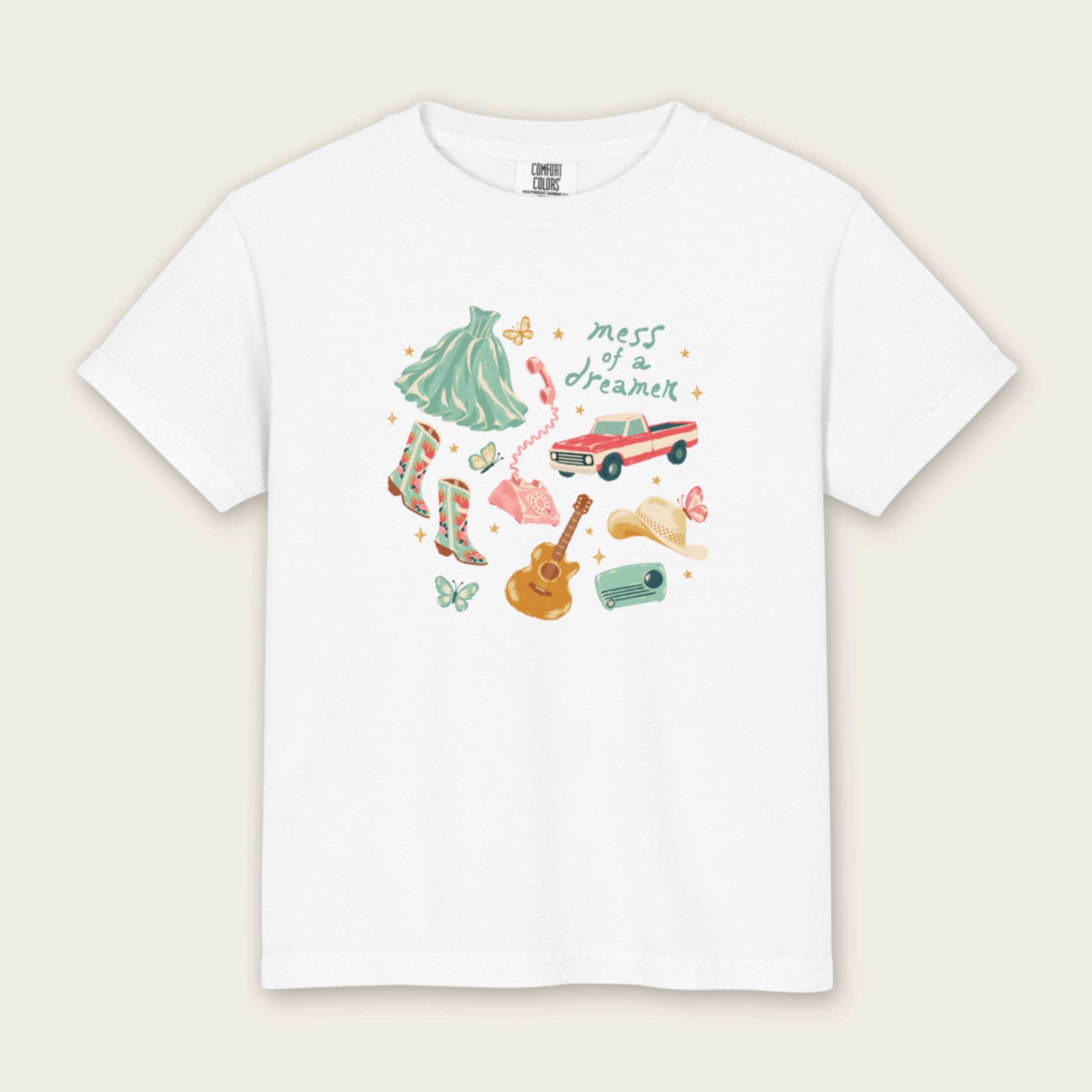 Kid's Mess of a Dreamer Tee in White