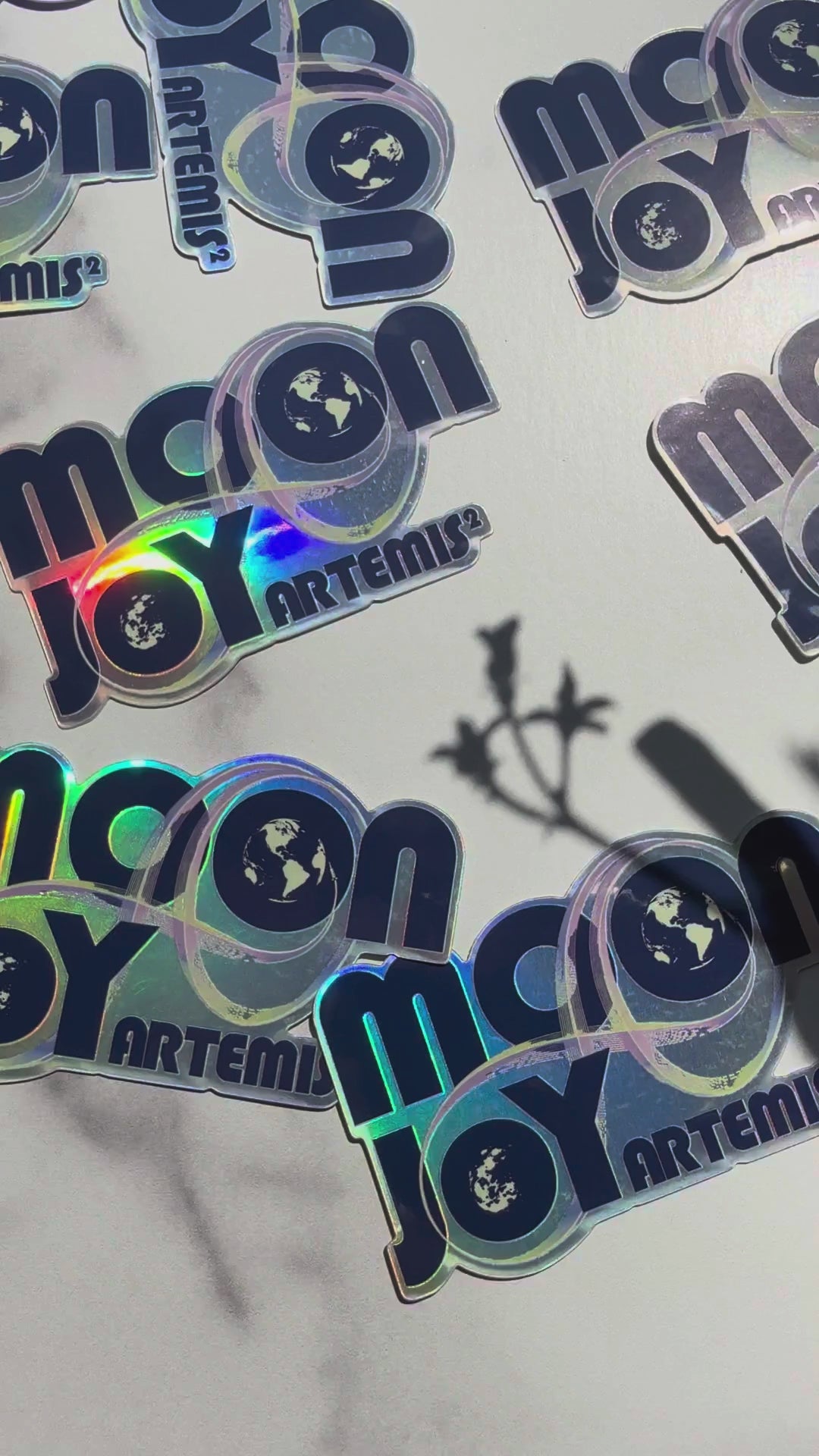 Artemis Moon Joy Holographic Sticker