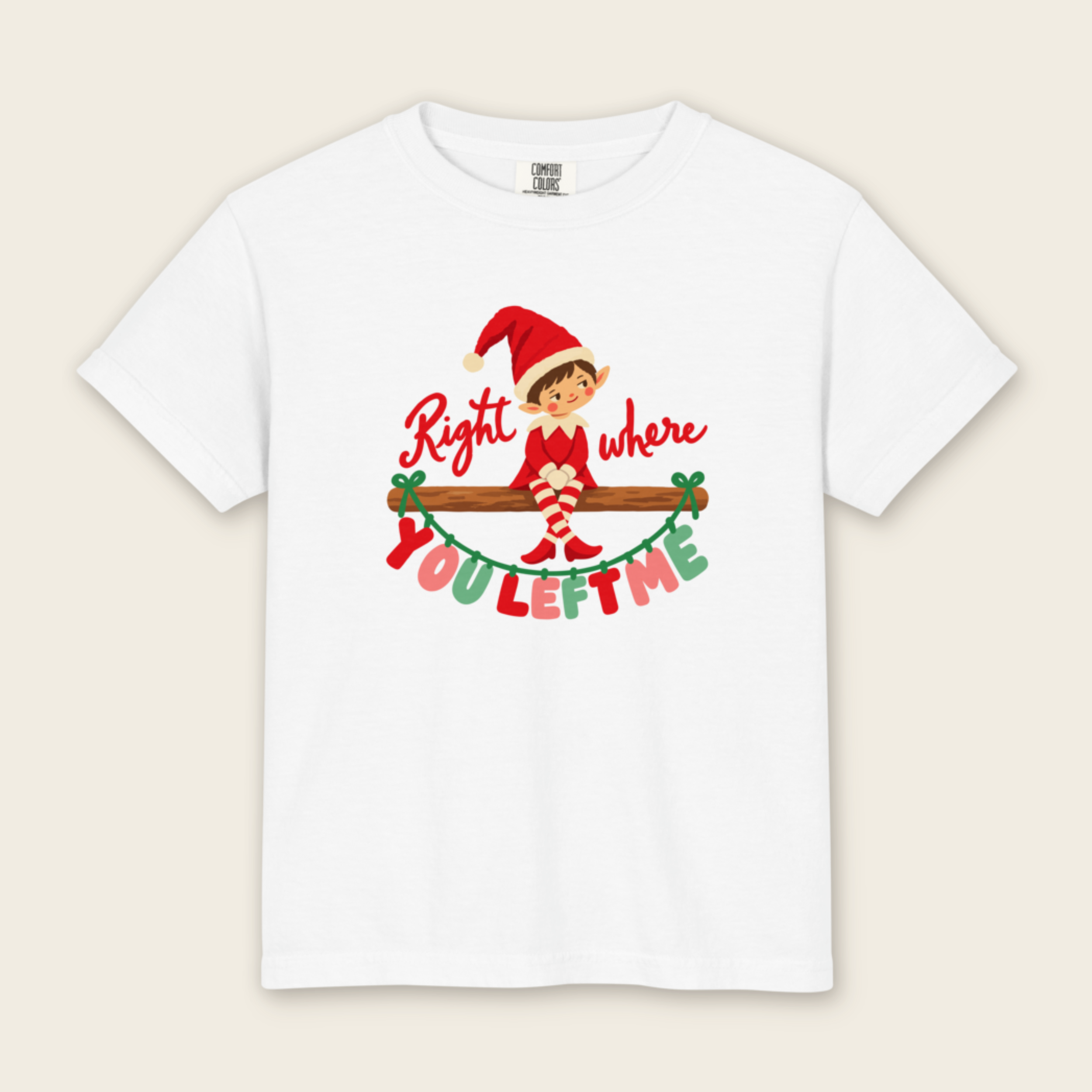 Kid's Right Where You Left Me Tee in White