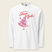 Life of a Snow Girl Long Sleeve Tee in White