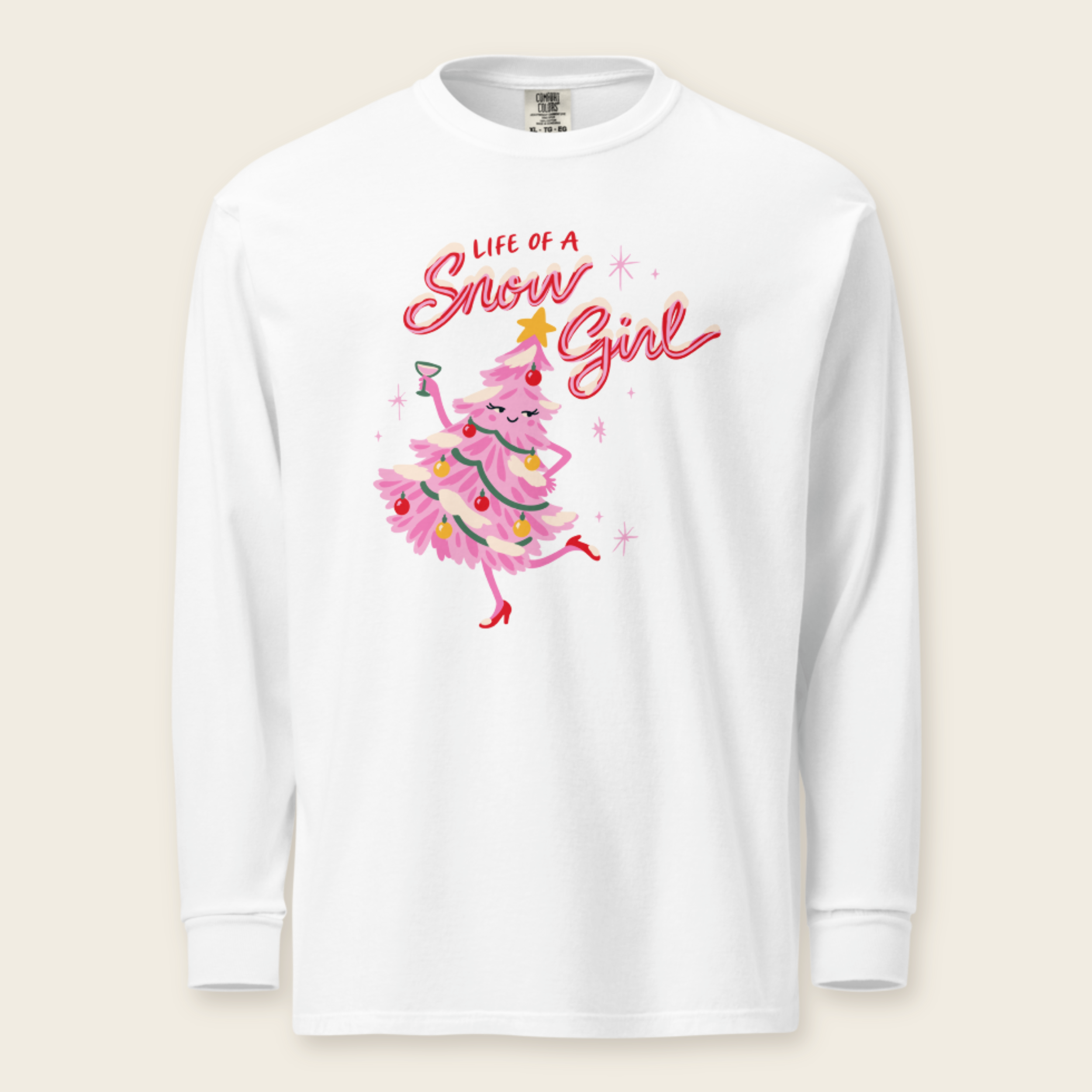 Life of a Snow Girl Long Sleeve Tee in White