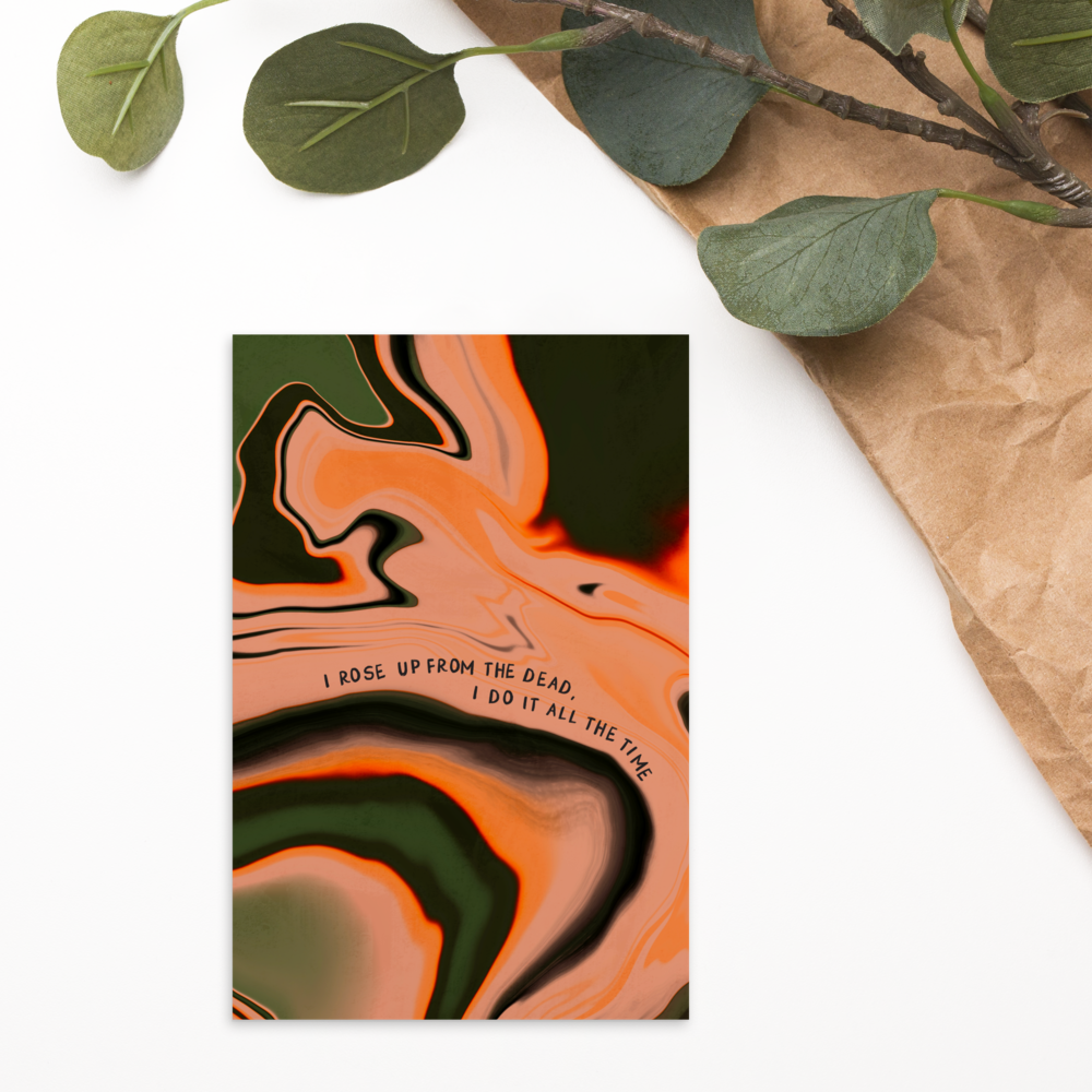Rose Up From the Dead Postcard