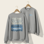 ’Tis the Damn Season Detroit Stadium Crewneck in Grey