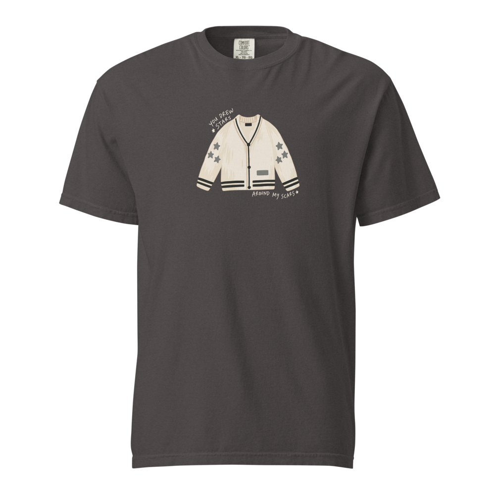 You Drew Stars Cardigan Tee in Graphite