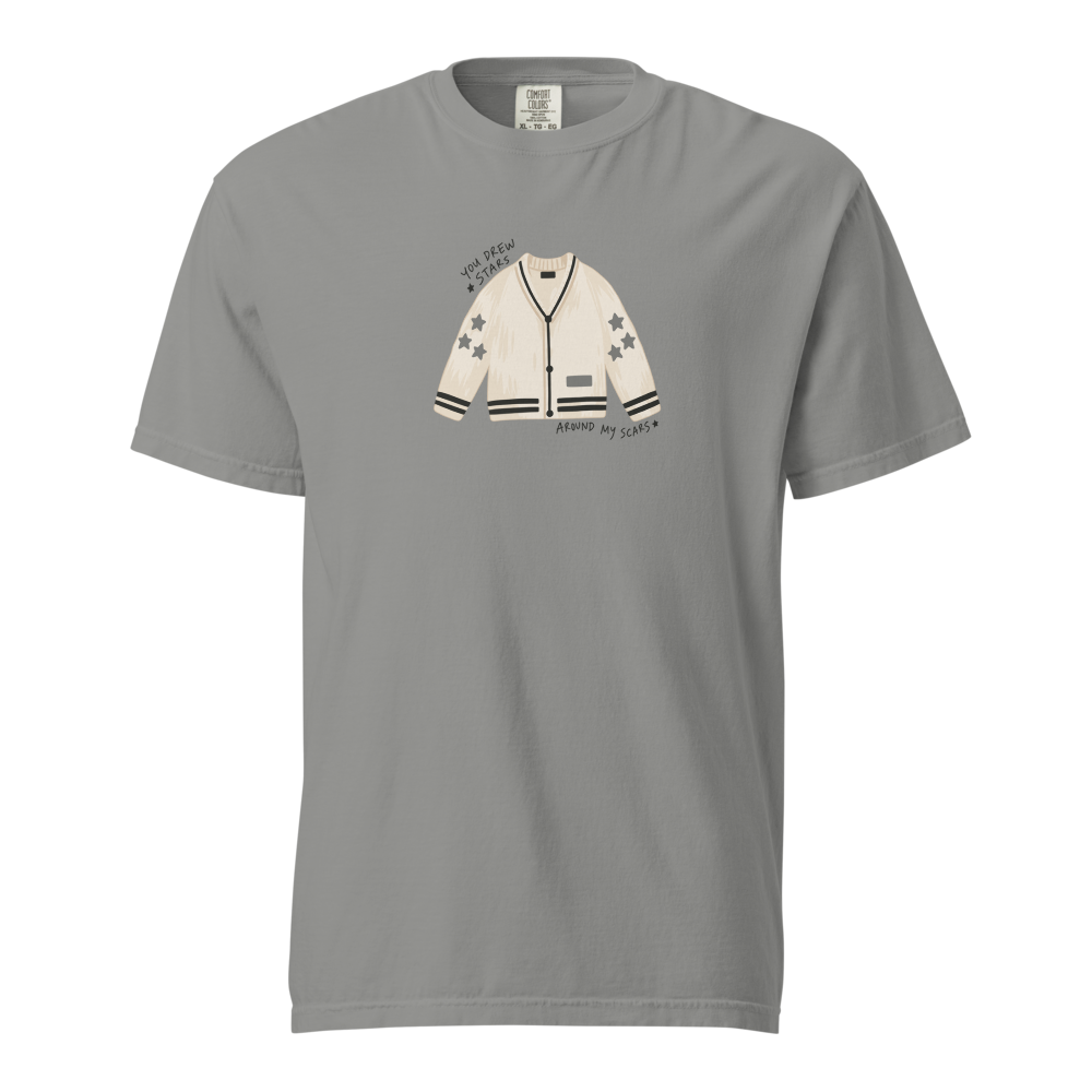 You Drew Stars Cardigan Tee in Grey