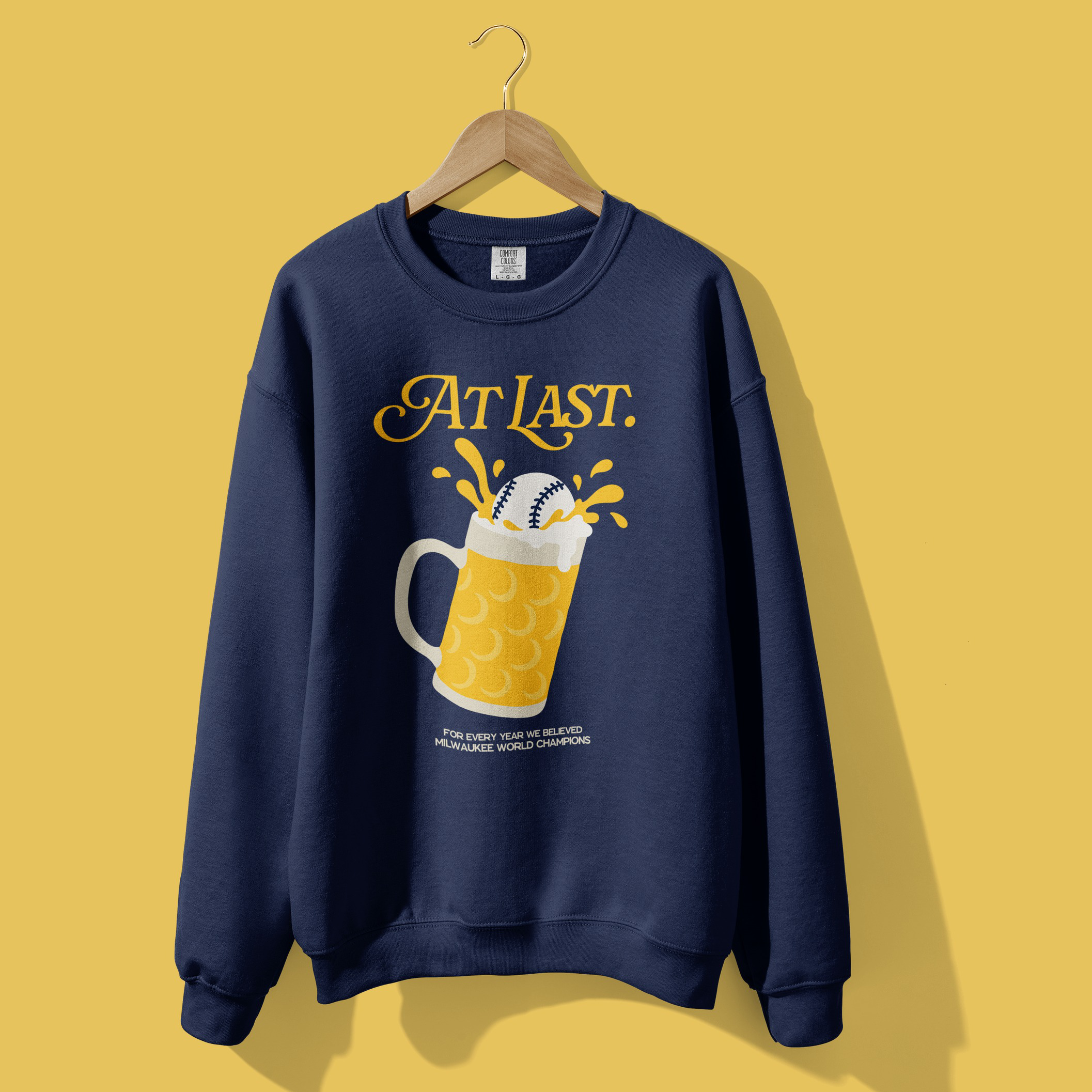 Milwaukee World Champs Crewneck in True Navy