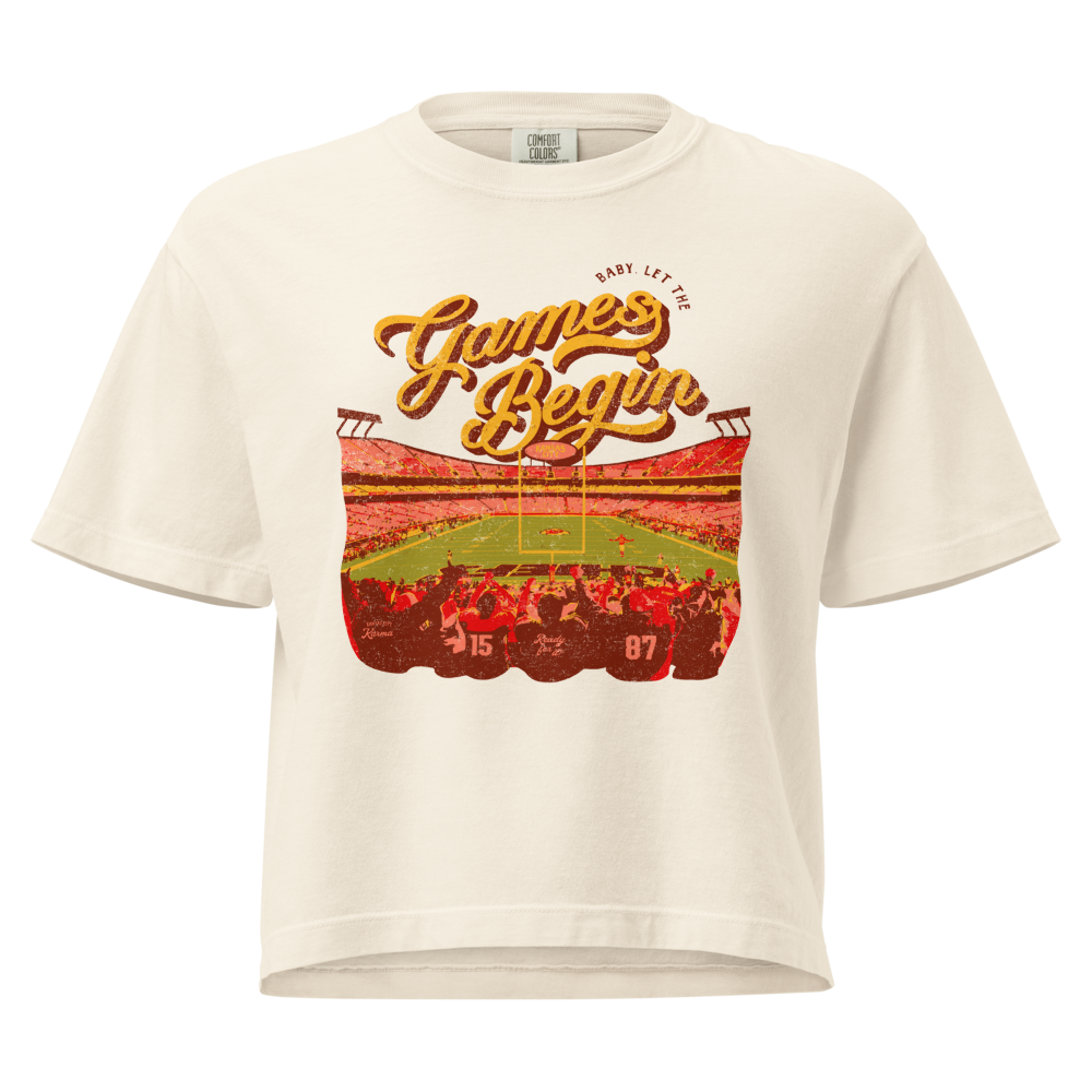 Kansas City Let the Games Begin Crop Top - Ivory