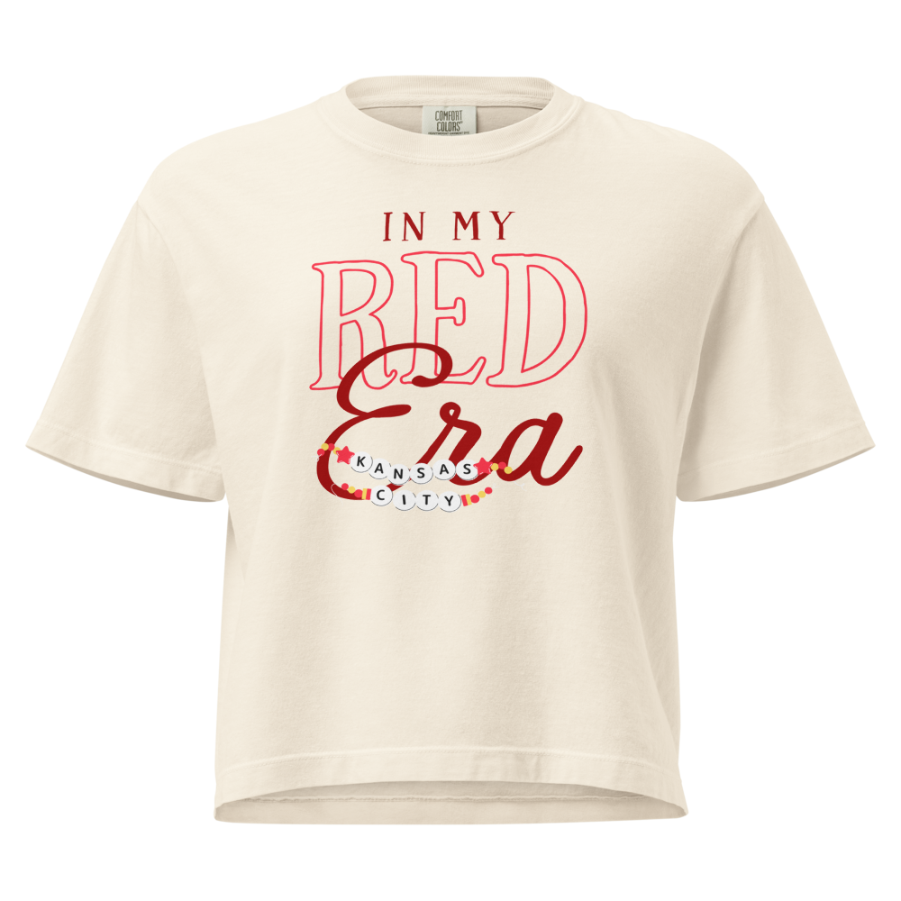 Kansas City Red Era Crop Top - Ivory