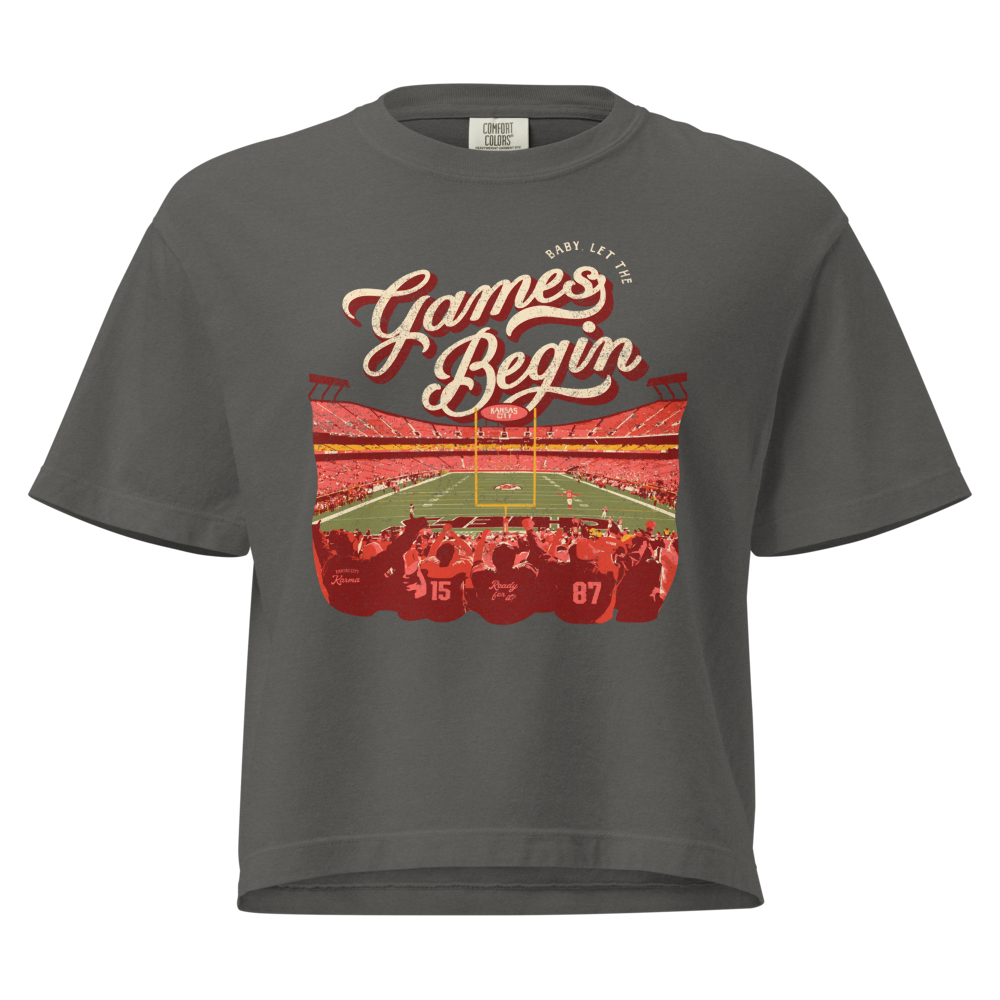 Kansas City Let the Games Begin Crop Top - Pepper