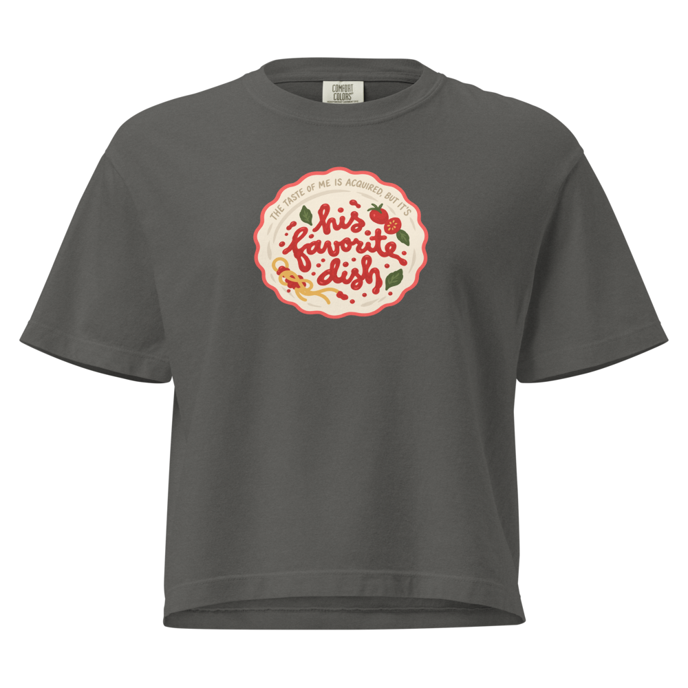 His Favorite Dish Crop Top in Pepper