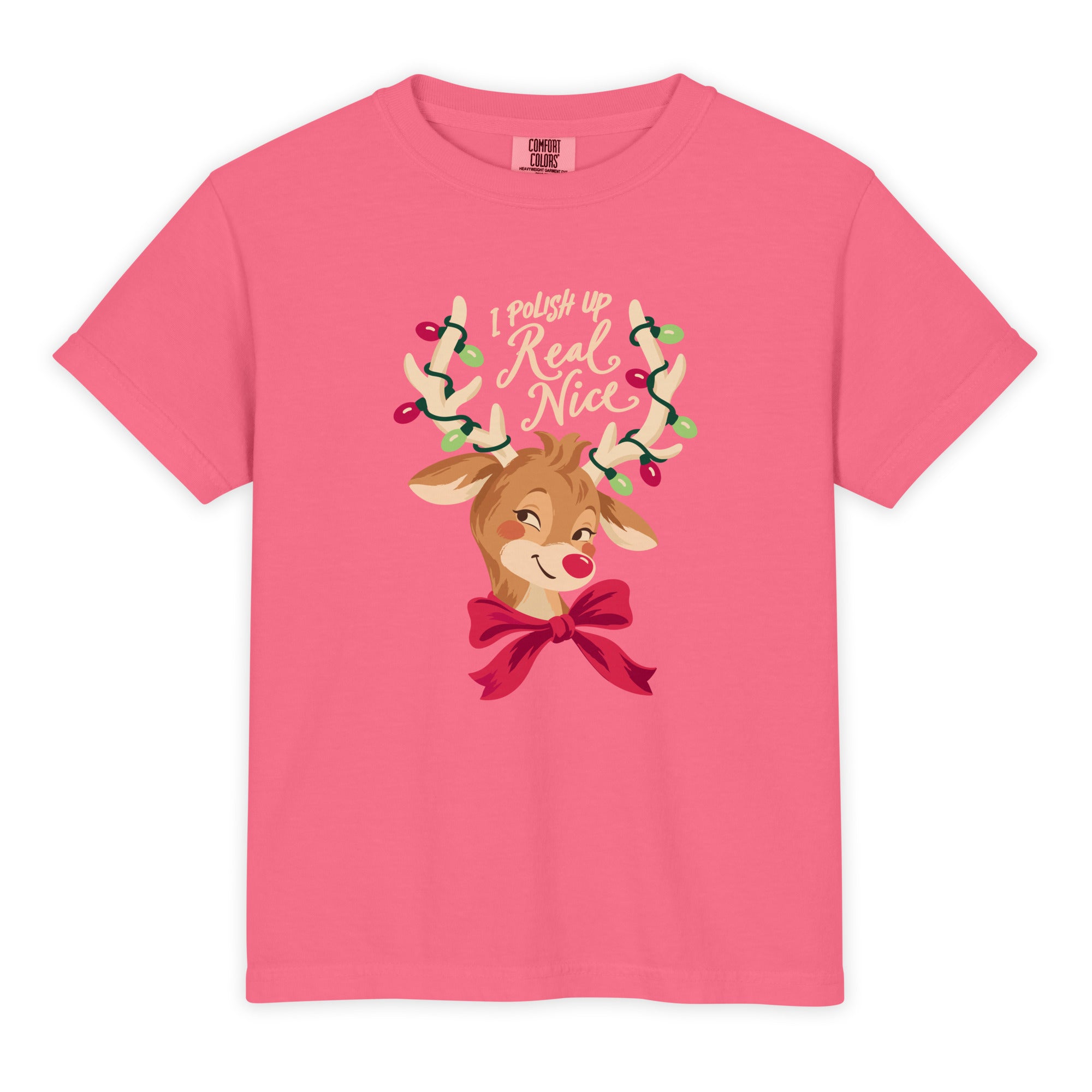 Kid's I Polish Up Real Nice Tee in Crunchberry